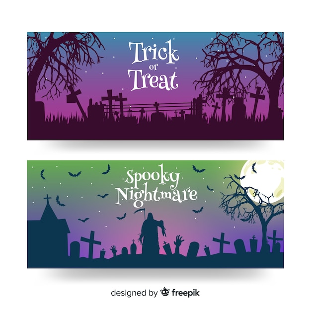 Twilight halloween flat banners