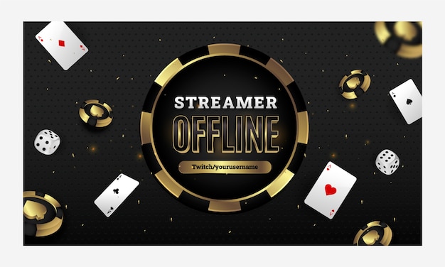 Free Vector twitch background for casino and gambling