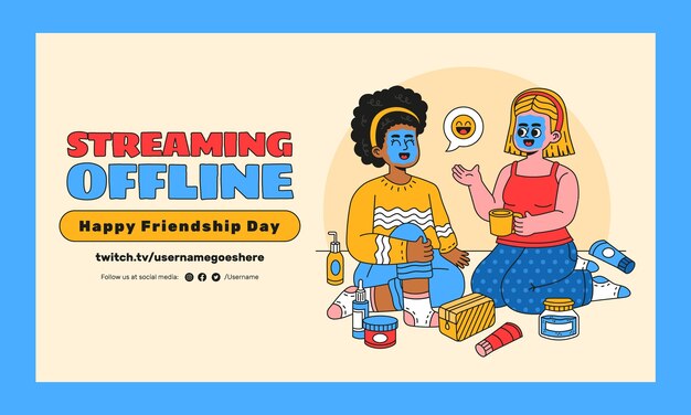 Twitch background for international friendship day celebration