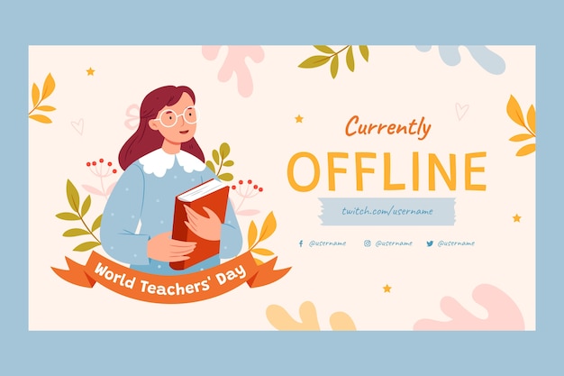 Twitch background for world teacher's day celebration