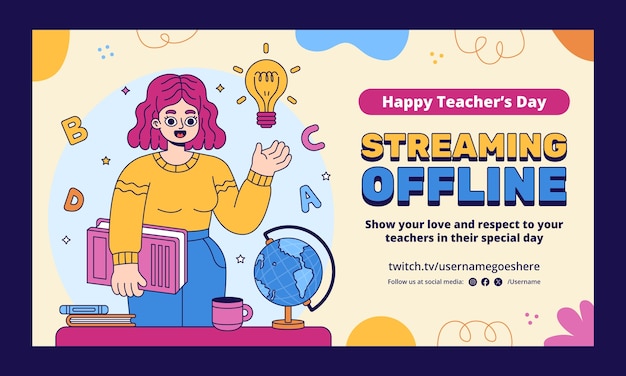 Twitch background for world teacher's day