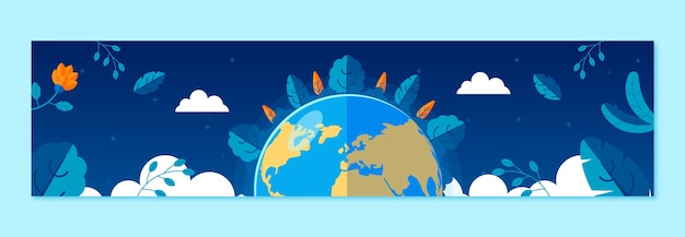 Twitch banner template for earth day celebration