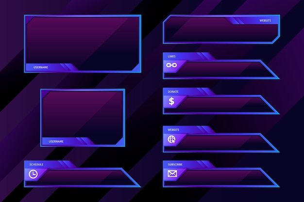 Twitch stream panels template