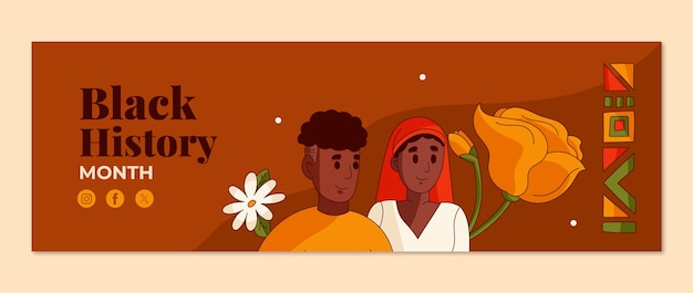 Twitter header template for black history month