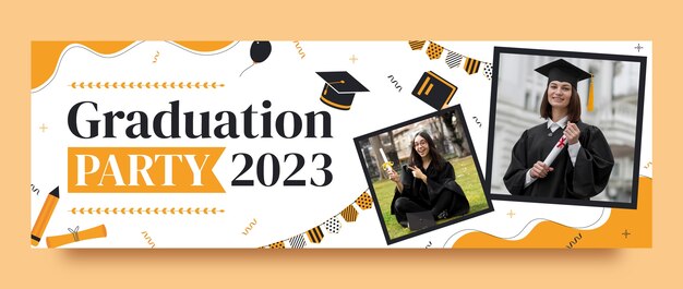 Twitter header template for graduation