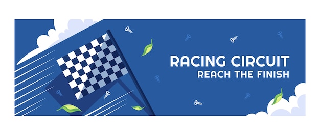 Twitter header template for racing tournament