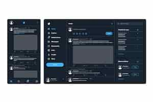 Free vector twitter interface concept