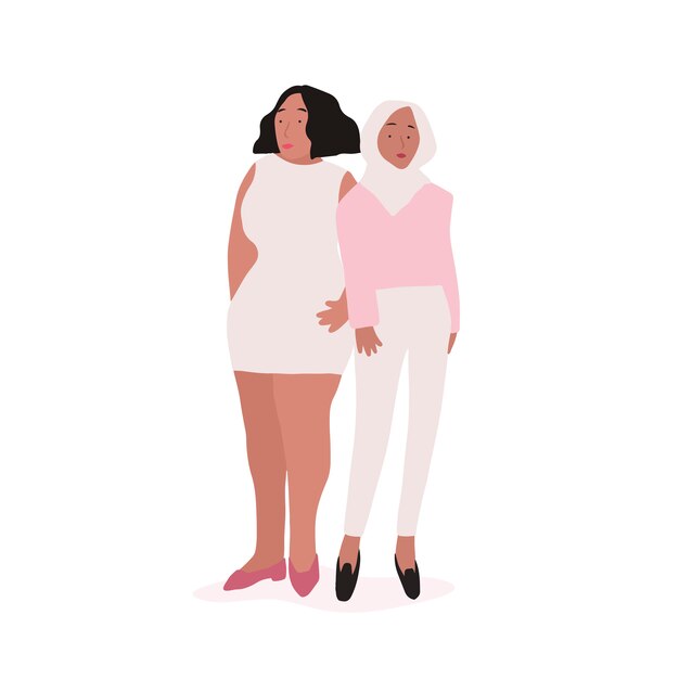 Two diverse independent women vector