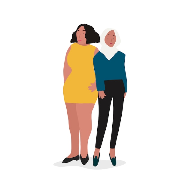 Two diverse independent women vector