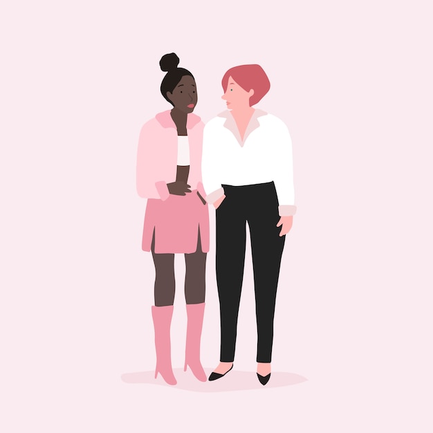 Two diverse independent women vector