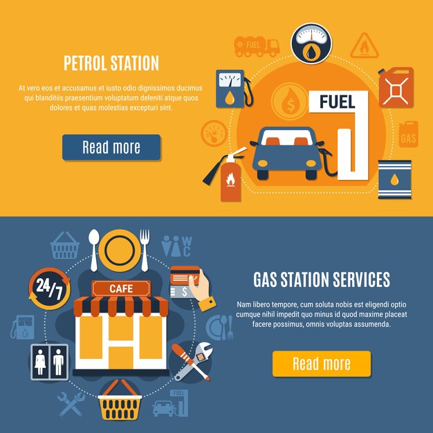 Two Fuel Pump Banner Set