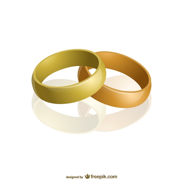 Two golden rings vector