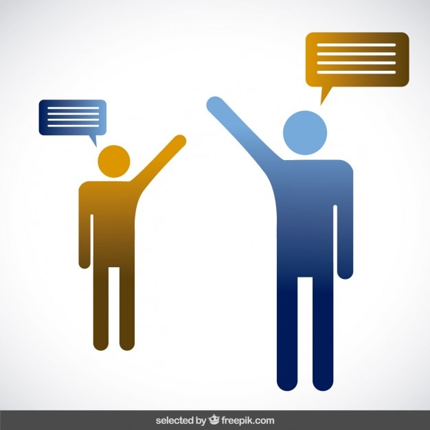 Free Vector two persons talking