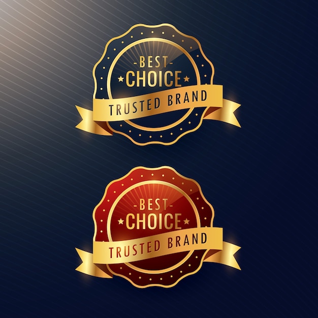 Two premium badges