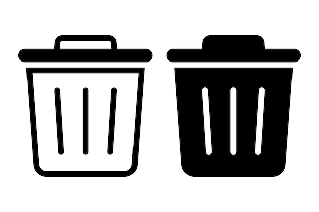 Free vector two trash cans