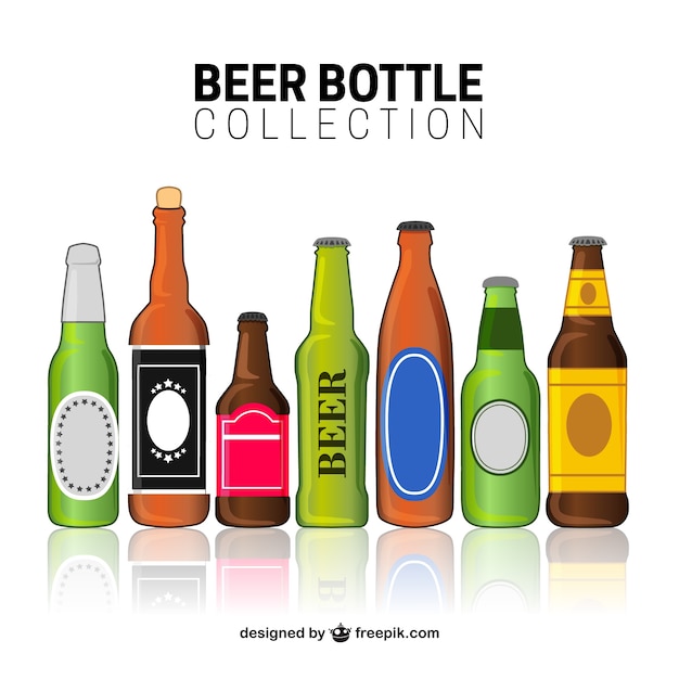 Free Vector types of beer bottles