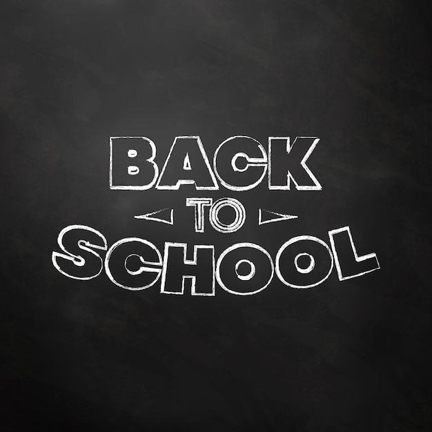 Typographic back to school chalkboard design