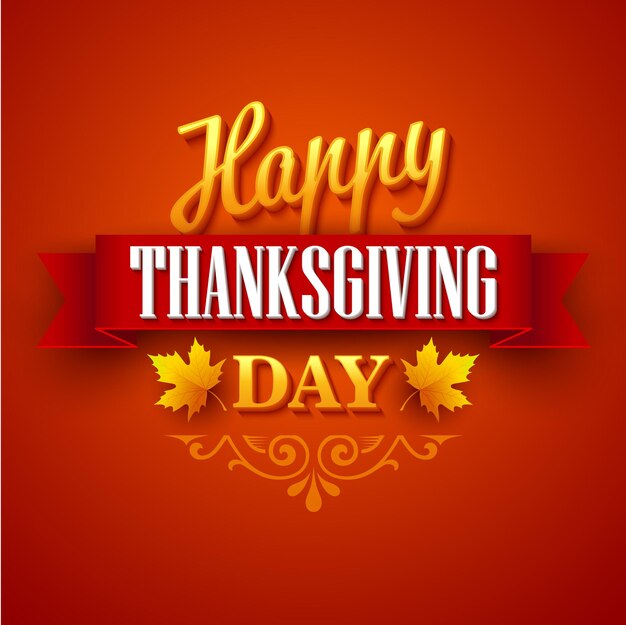 Typographic Thanksgiving Design. Vector illustration EPS 10