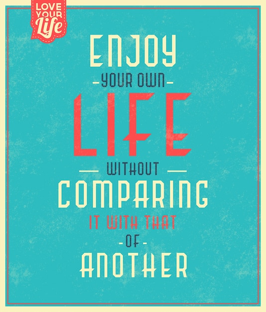 Free vector typographic vintage style quote