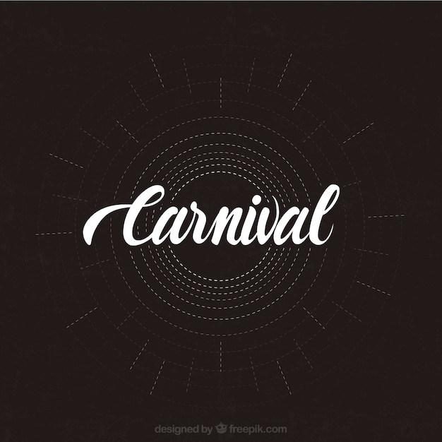 Free Vector typographical illustration of carnival