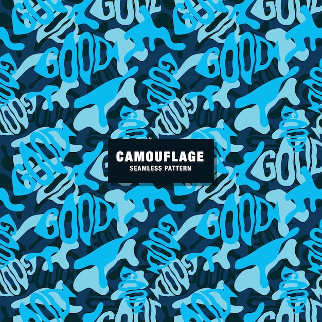 Typography Camouflage Seamless Pattern