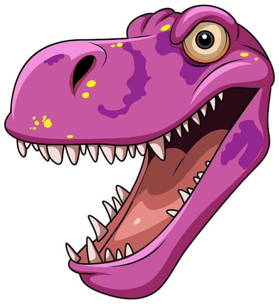 A Tyrannosaurus cartoon isolated