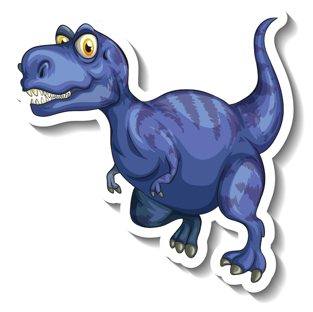 Tyrannosaurus dinosaur cartoon character sticker