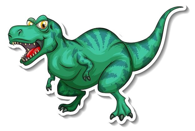 Tyrannosaurus dinosaur cartoon character sticker