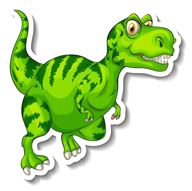 Tyrannosaurus dinosaur cartoon character sticker