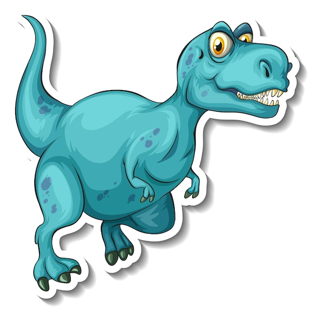 Tyrannosaurus dinosaur cartoon character sticker