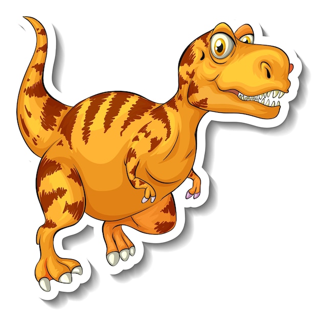 Free Vector tyrannosaurus dinosaur cartoon character sticker