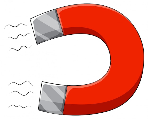 U-shaped magnet with two poles