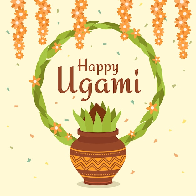 Ugadi with traditional decoration