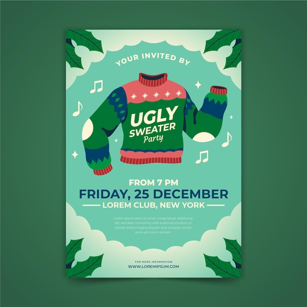 Ugly sweater party invitation