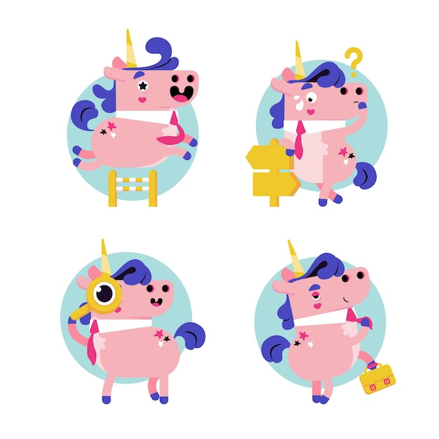 Ukko the unicorn sticker pack