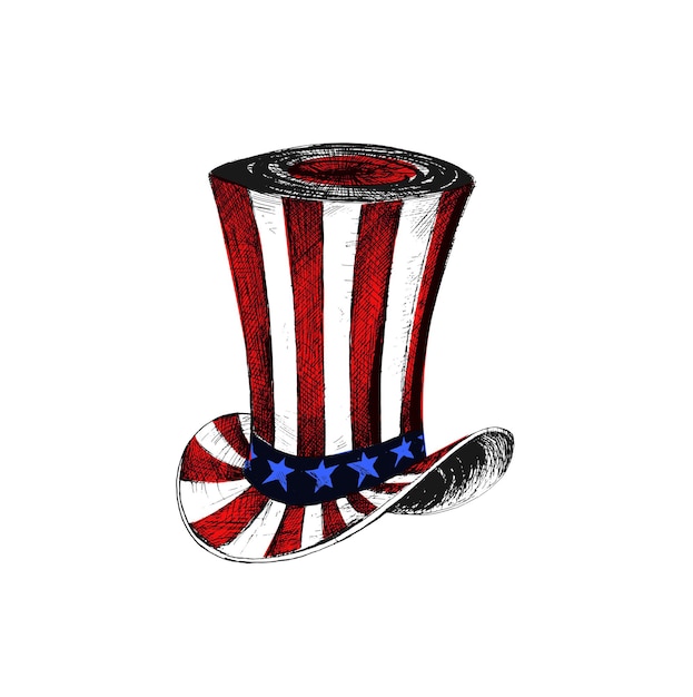 Uncle Sam hat Sam Hat for President's day Vote Presidential Election Theme 4th July