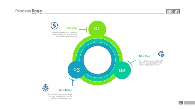 Uncommon circular chart slide template