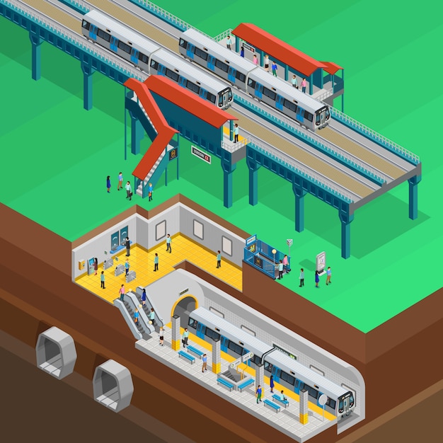 Underground Isometric Illustration 