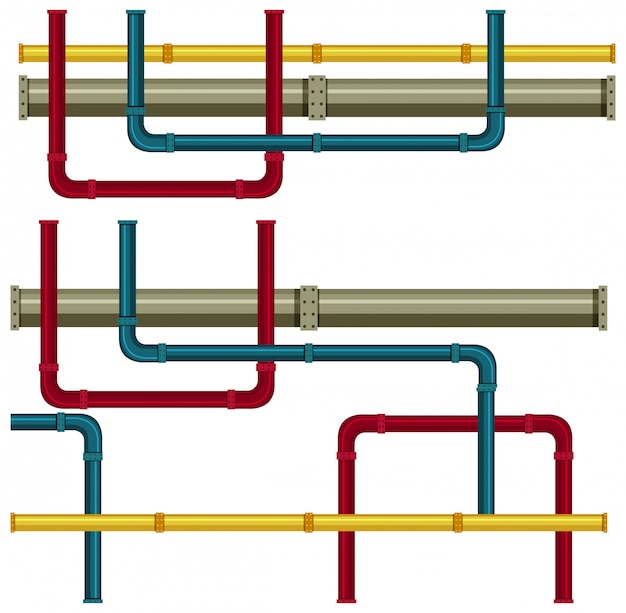 Free Vector underground pipe on white background