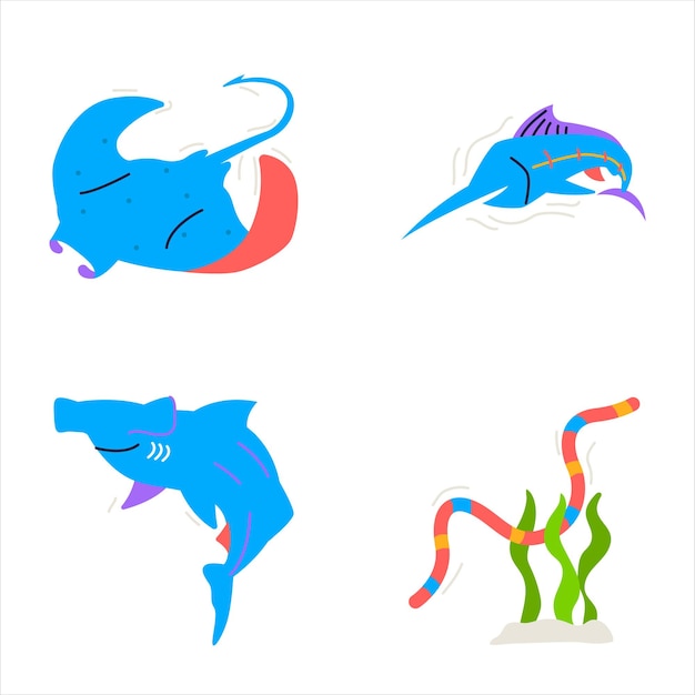 Undersea Life Stickers part 1