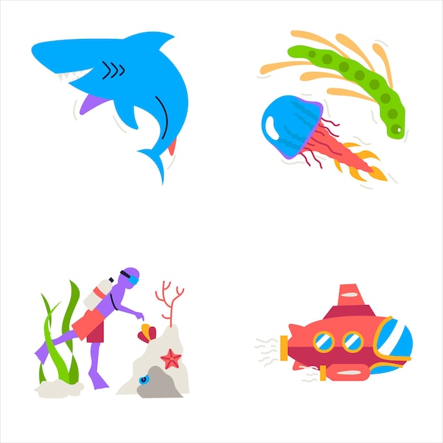 Undersea Life Stickers part 5