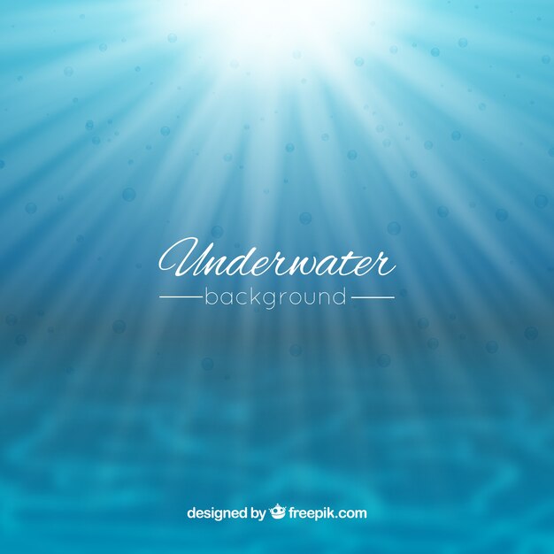 Underwater background in realistic style