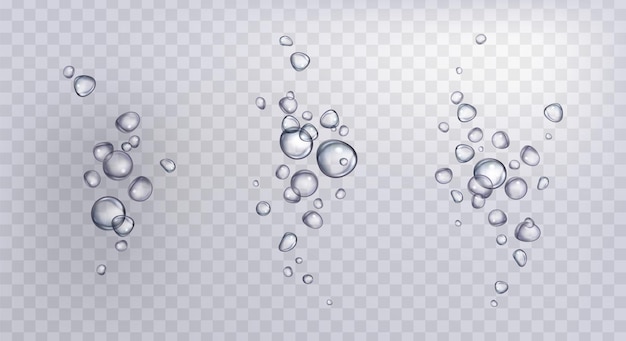 Free Vector underwater fizzy bubbles set