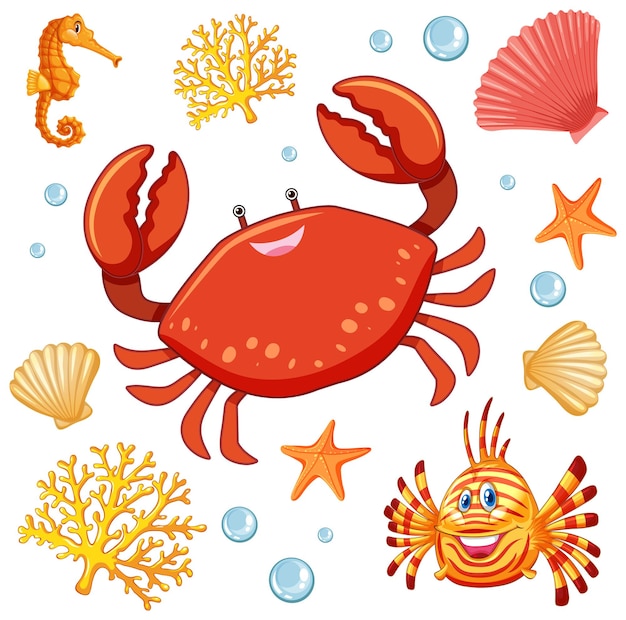 Free Vector underwater marine life illustration