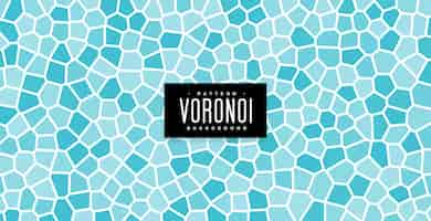 Free vector underwater tiles or bathroom wall blue voronoi pattern background