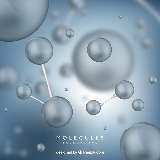 Unfocused realistic background of molecules