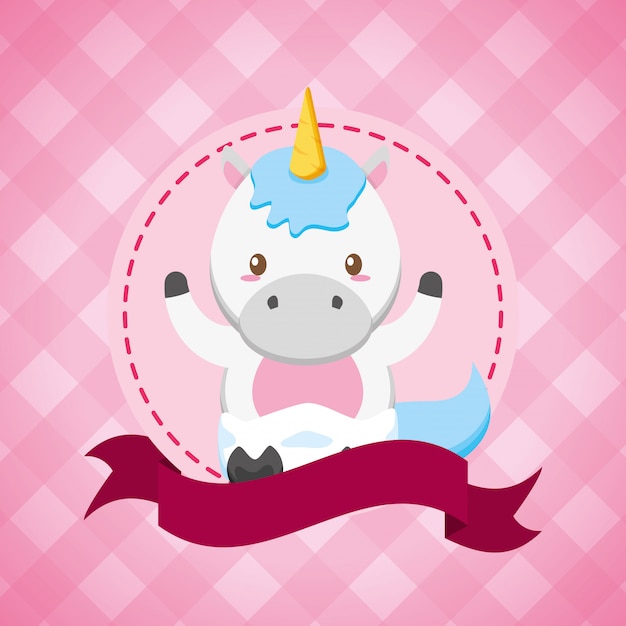 Free Vector unicorn for baby shower