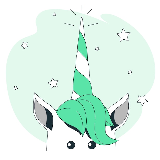 Unicorn horn concept illustration