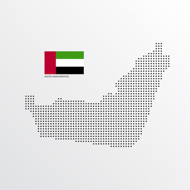 United Arab Emirates Map design 