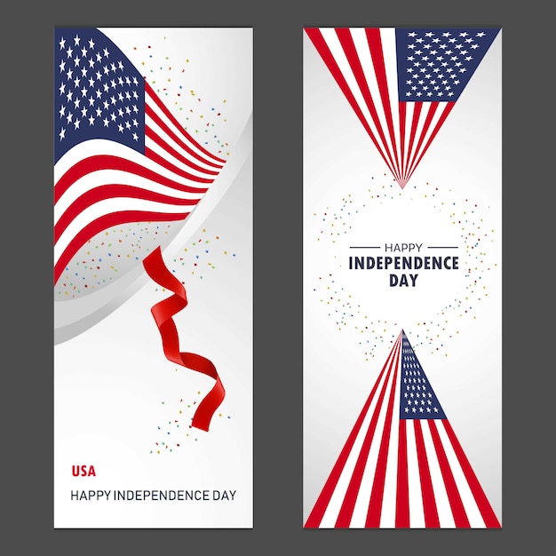 Free Vector united states of america happy independence day 